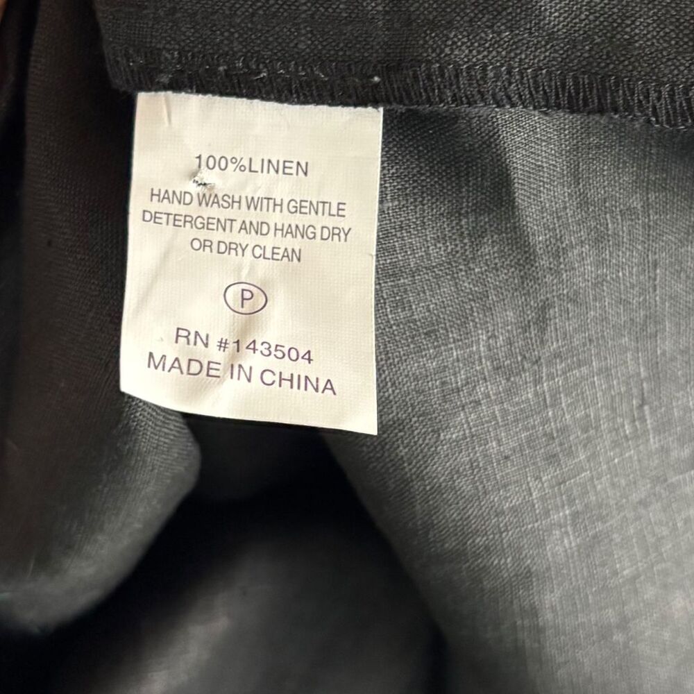 Marie Oliver Verana Linen Midi Dress 4 Black NWT Flounce Hem - Picture 9 of 10
